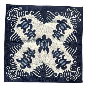 Hawaiian quilt crib blanket/wall hanging 100% hand quilted/hand appliqued 42x42